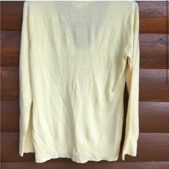 New York & Company Yellow V-Neck Pull-Over Acrylic Sweater LIKE NEW! - Picture 2 of 4